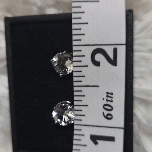 Colleen Lopez Precious Sterling Silver Aquamarine Stud Earrings NIB - Picture 10 of 10